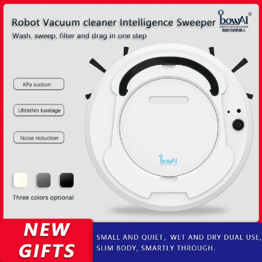 Bowai Robot Vacuum Cleaner Wireless For Home Upgraded Smart Household  Sweeper Powerful Cleaning Nail Dust Wet And Dry Mop 3 In 1 - Vacuum  Cleaners - AliExpress