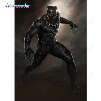 

Superhero Panther Backdrops for Photography Children Birthday Party Baby Shower Decor Photography Backgrounds Photo Studio Vinyl
