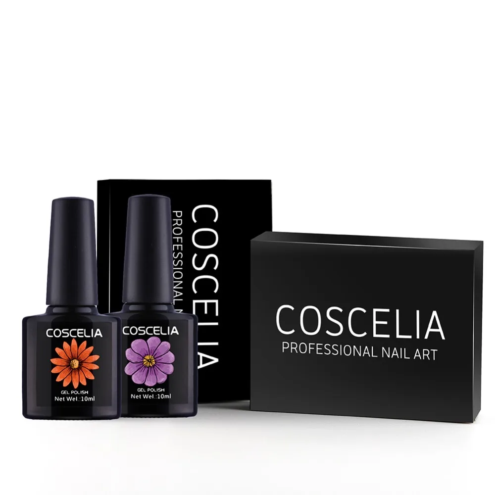 COSCELIA лак для ногтей, 40/80 цветов, Гель-лак для ногтей, наборы для ногтей, полуперманентный Гель-лак для замачивания, УФ-лак для ногтей, набор