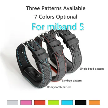 

smart watch Wrist Strap For Xiaomi Mi Band 5 Bracelet Sport Silicone Soft TPU Mi Band 5 Strap Two-color Miband 5 Accessories