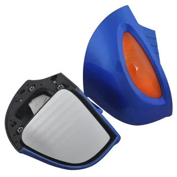 

Motorcycle Rearview Mirrors Blue Side Mirrors ABS Shell Amber Turn signal lens Fit For BMW R1100 RT R1100 RTP R1150 RT
