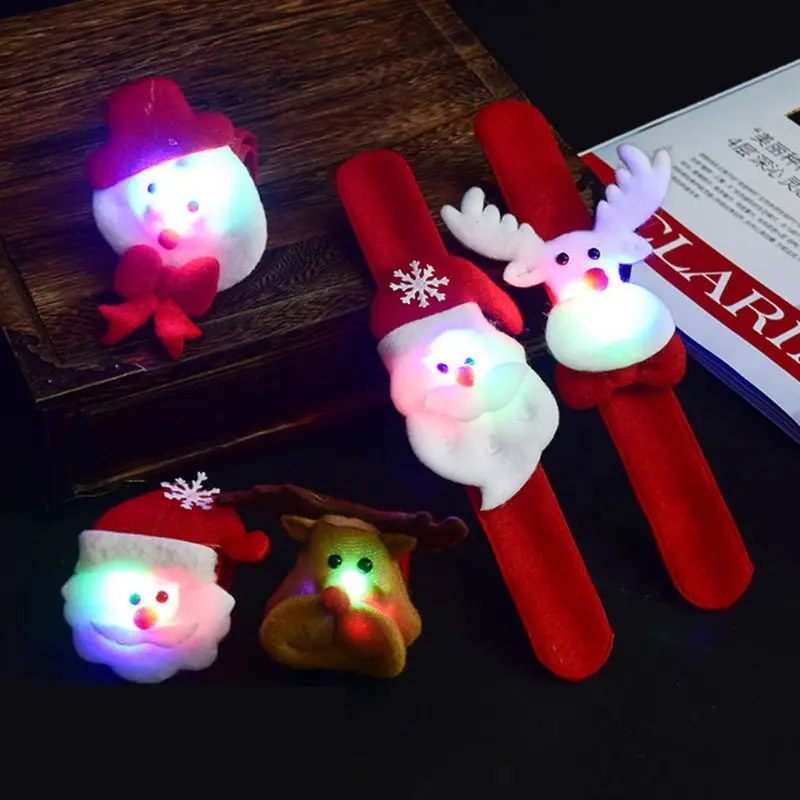 

LED Flashing Lights up Glow Sticks Party Xmas Santa Claus Snowman Tree
