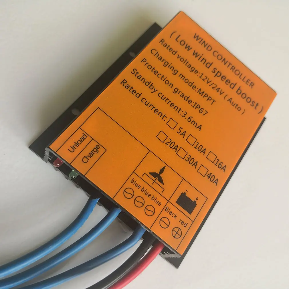 500 Вт контроллер ветровой установки 12V24V водонепроницаемый MPPT выпрямитель тормозной зарядки выпрямитель мост ветрогенератор защита скорости