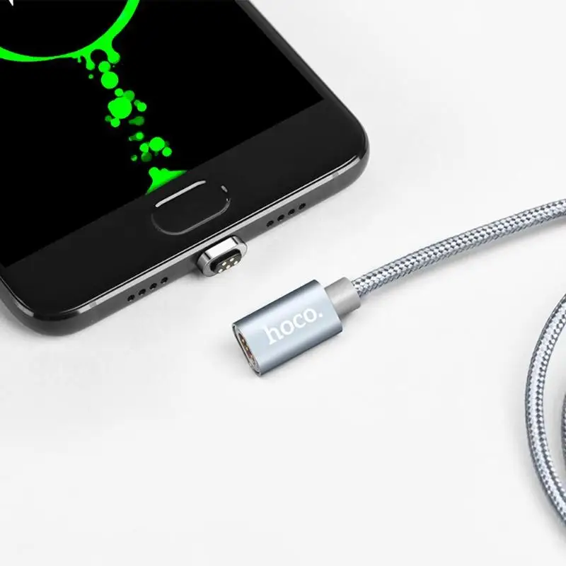 HOCO 1 м Магнитный кабель Micro usb type C для быстрой зарядки и синхронизации данных Кабель Microusb type-C Магнитный зарядный провод для телефона Xiao Android