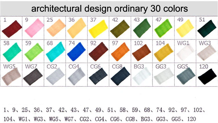 30 Architectural Set Touchfive 30/40/60/80 Цвета двойной головкой маркер для рисования жирной алкогольных фломастер для скетчей товары для рукоделия для анимации Manga рисунок - Цвет: 30 Architectural Set