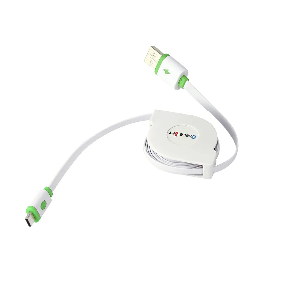 1 м USB 3,1 type C Автоматическая отсекающая Быстрая зарядка нейлон для мобильного телефона Xiaomi для samsung зарядный провод