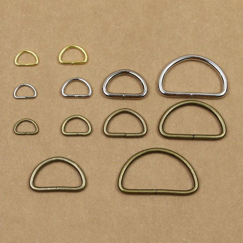 D образное кольцо с регулируемой пряжкой для кожевенного ремня 5 шт. 10 32 мм|Пряжки