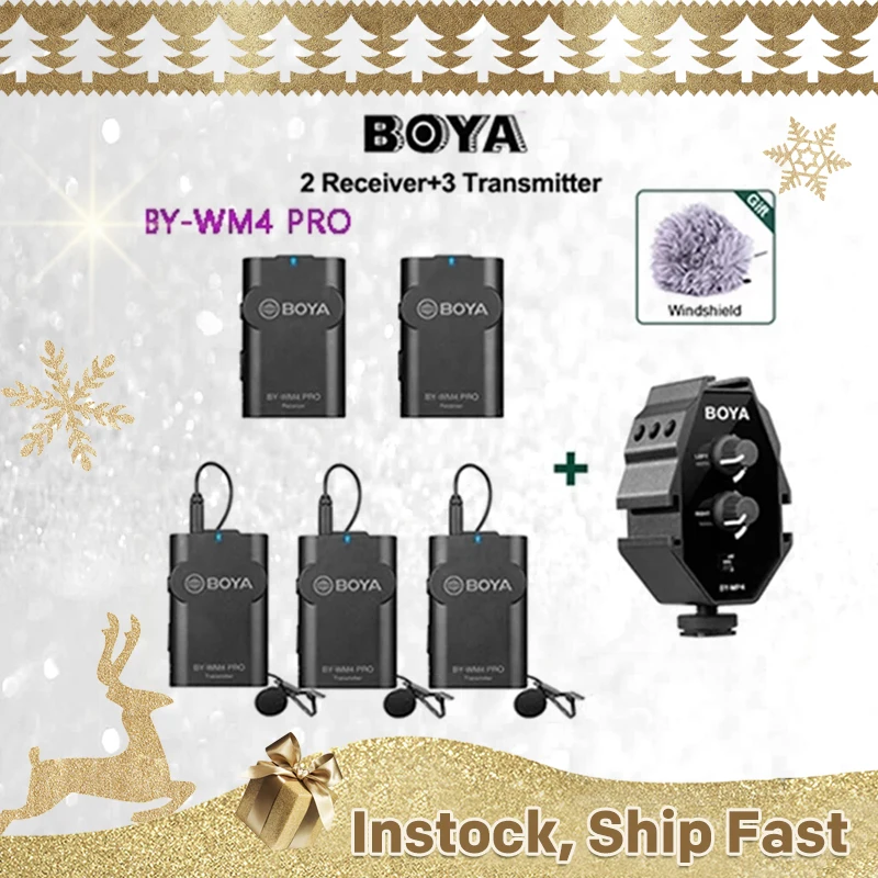 Boya BY WM4 Pro professional Wireless Microphone System Lavalier Lapel