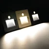 PIR sensor Motion Detector Intelligent Wall Lamp 3W Led Footlight Embedded Corner Lamp Outdoor Step Stair Lights Waterproof IP65 5