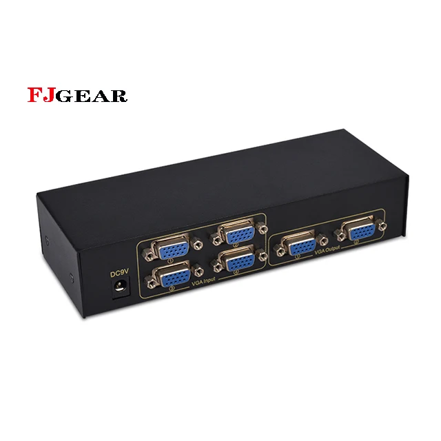 

high quality vga switch splitter 4 in 2 out Support 1920*1440 250MHz for PC Monitor TV Projector Metal