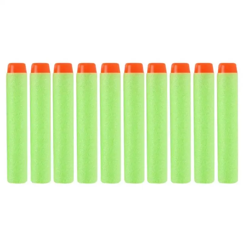 100pcs Green 100 шт для пуль EVA мягкие полые отверстия головы 7,2 см повторная зарядка пуль дротики для Аксессуары для игрушечного пистолета для бластеров - Цвет: 100pcs Green