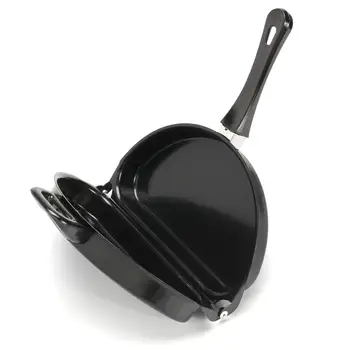 

Hot Non Stick Coated Omelet Pan Double Side Folding Pan Kitchen Breakfast Skillet Frying Pan Skillet Omelette Maker Cooking Tool