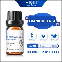 HIQILI 10ML Frankincense Essential Oils Pure Natural Plant Aromatherapy Diffuser Oil Relieve Stress，Relax ，Rreathe，Meditation