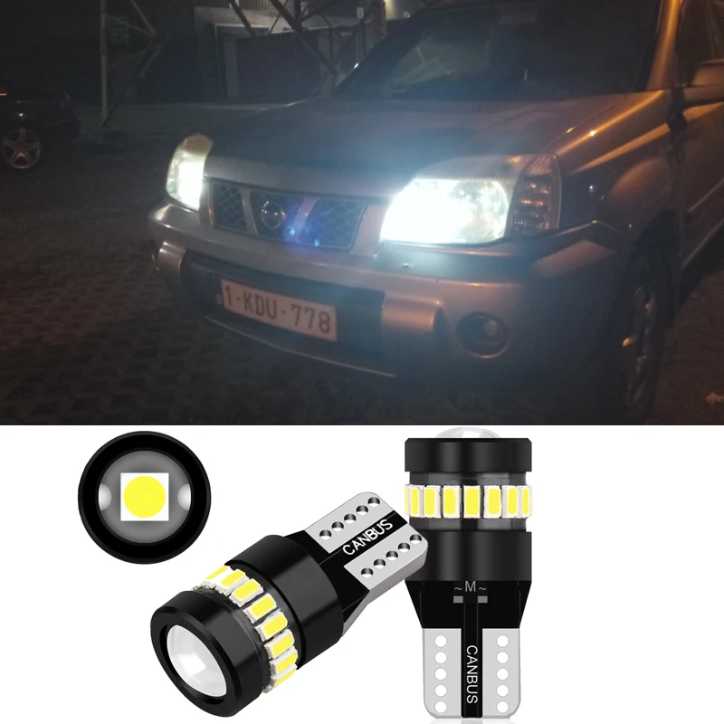 2x T10 W5W безошибочный светодиодный автомобильный габаритный фонарь для Nissan Qashqai J11