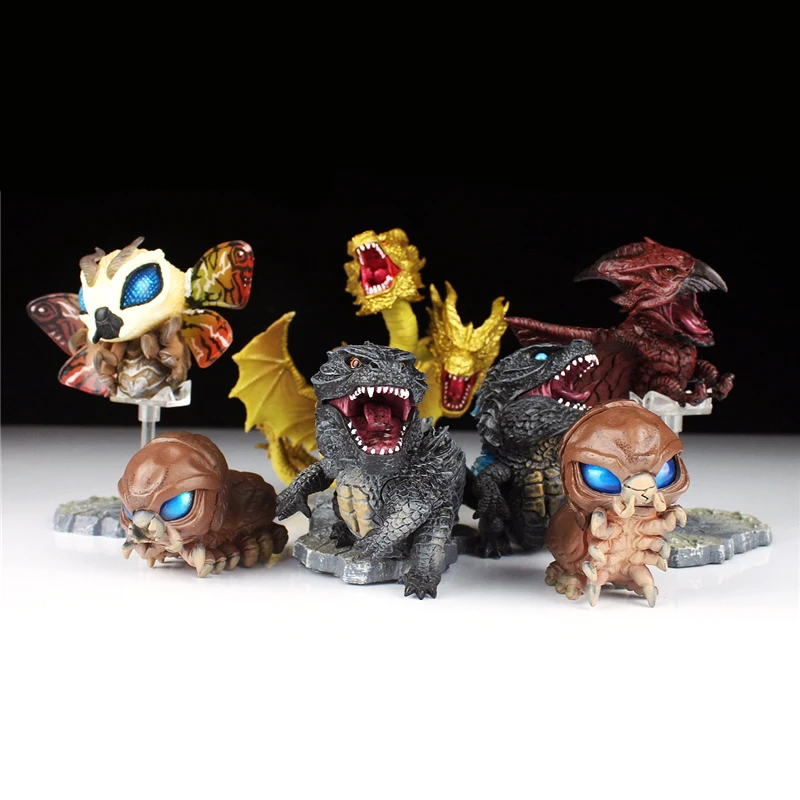 

7pcs/set Gojira Cute 3-9cm PVC Action Figure Model Toys