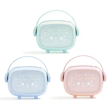 

Cute Digital Alarm Clock with Night Light Table Wake Up Clocks Home Decoration Christmas Birthday Gifts