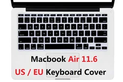 Soft for Macbook Air 11.6 Keyboard Cover US EU Silicon Waterproof A1465 A13970 For Macbook Air 11 keyboar Laptop Silin Protector