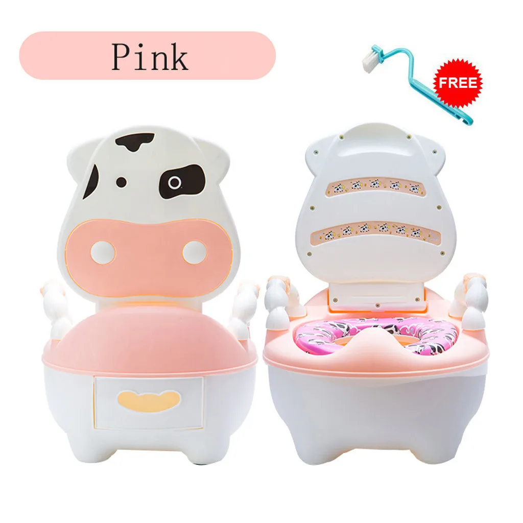 Портативный Детский горшок мультяшный милый стул из бычьей шерсти для мальчиков