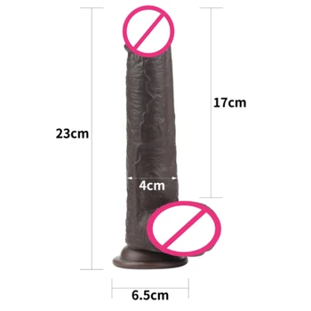 Foreskin black Dildo for Anal huge Realistic Dildo Penis with Suction Cup Vaginal G-spot Lesbian Adult Erotic Sex Toys Anal 6