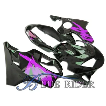 

Custom ABS Injection fairing kits for HONDA flat Purple and black CBR600F4 1999 CBR600 2000 99 00 fairngs bodyworks Blue Rider