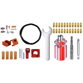 

PTFE Spring Dual Gear Right Hand Dual Extruder Kit for Creality CR-10S PRO Ender-3 & Extruder Nozzles 3D Printer Nozzles