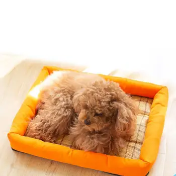 

Summer Dog Cushion For All Season Breathable Cat's House New Pet Mat Winter Warm Kennel Teddy Bear Ice Silk Nest Pad Dog Bench