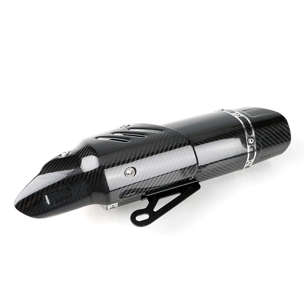 Для Honda Для Suzuki R6 R1 CBR500 Z750 R3 CBR1000RR мотоцикл Akrapovic выхлопные Углеродные волокна выхлопные с крышкой детали двигателя