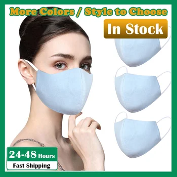 

3PC Outdoor mascarilla Mouth-muffle Washable Reusable masques Face Cover Cotton Linen Printing Mouth Mask Safety Air Fog