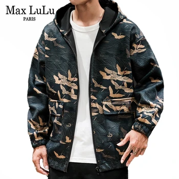 

SOUL OF TIGER 2020 New Spring Chinese Style Mens Vintage Printed Jackets Male Casual Loose Hooded Coats Oversized Zipper Clothes