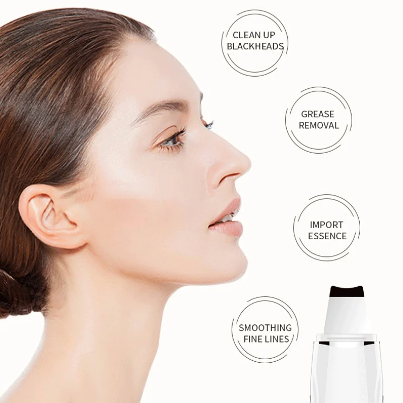 Ultrasonic Blackhead Remover High Quality Deep Cleaning Pores Ion Face Beauty Device