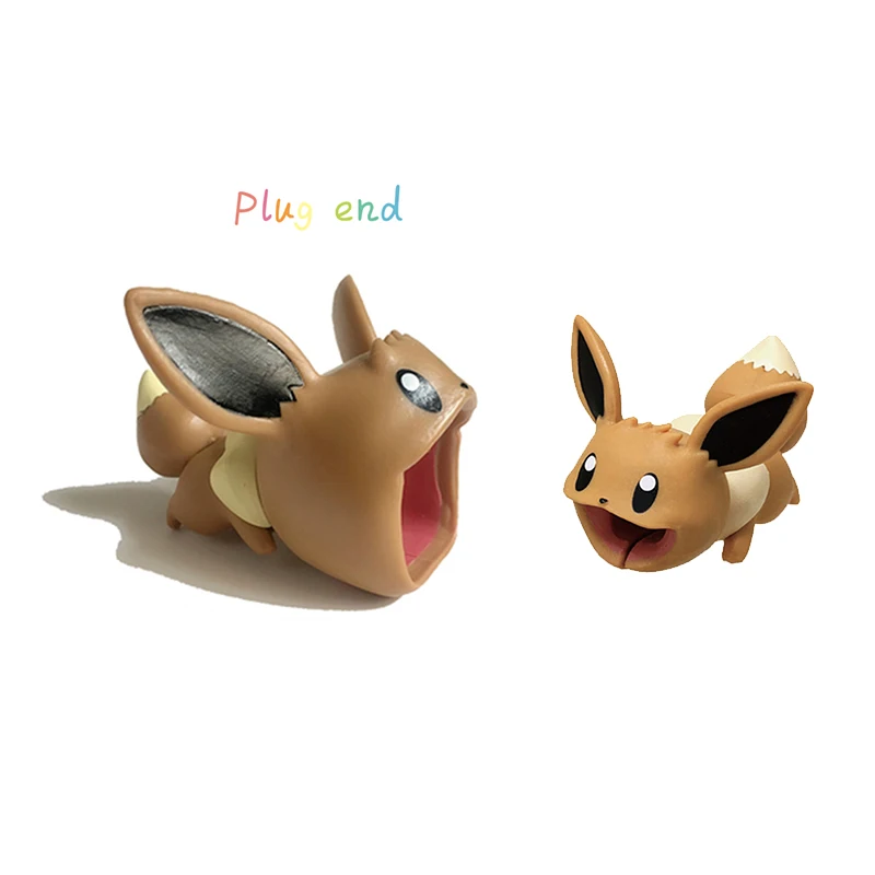 Аниме Покемон Пикачу Косплей кабель протектор Eevee Прекрасный usb кабель для зарядки Bite Take A Bite кабель Pikachu Chompers Prop подарок