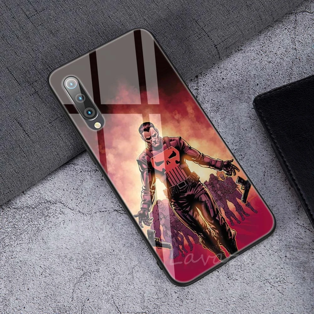 TG20 Lavaza Co mi c schwarz Каратель аниме закаленное стекло мягкий чехол для Xiaomi Redmi Note 5 6 7 Pro mi 8 Lite 9 A1 A2 F1 TPU чехол - Цвет: TG20