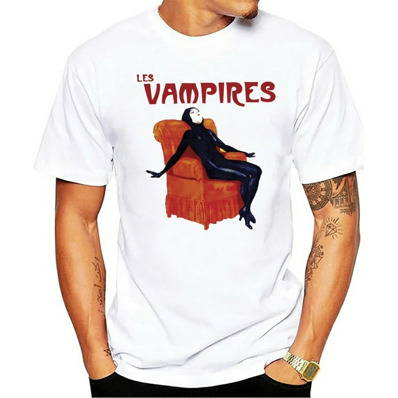 Les Vampires T-Shirt Louis Feuillade Edouard Mathe Musidora Cinema Film Movie | Мужская одежда