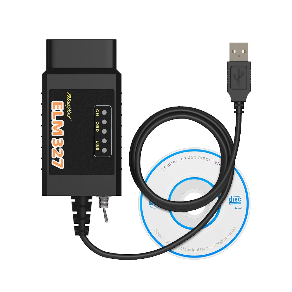USB сканер OBD2 для диагностики автомобиля автомобильный инструмент ELM 327 HS CAN / MS