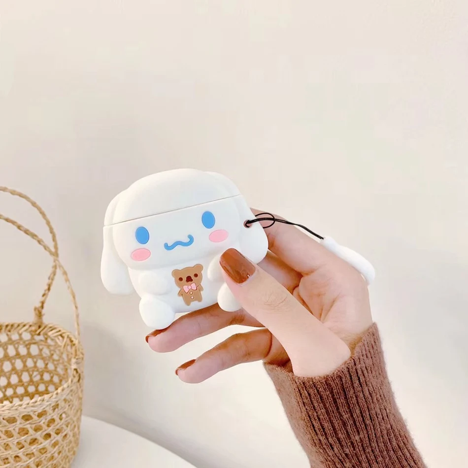 D Cinnamo Чехол для AirPods милый мультяшный слон кожухи головных телефонов для Apple Airpods 2 забавные аксессуары защитный чехол с кольцом на палец - Цвет: D Cinnamo