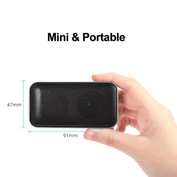 

Wireless Bluetooth Speaker Portable Mini Style Pocket-sized Music Sound Box Soundbox with Microphone Support TF Card