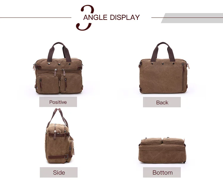 High quality and large capacity outdoor luggage canvas men hand bag