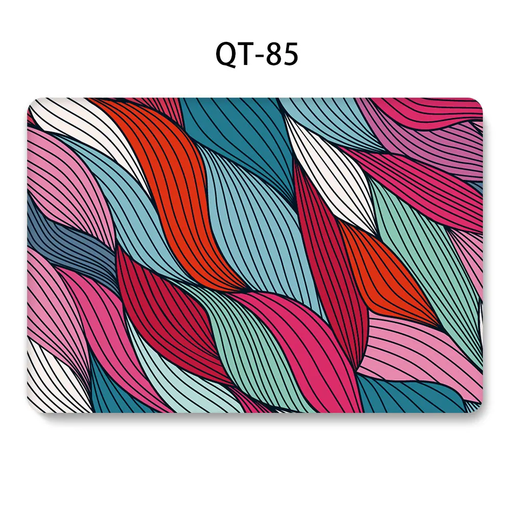 Чехол для ноутбука MacBook Air Pro retina 11 12 13 15 Touch Bar A2159 A1706 для macbook Touch ID Air 13 A1932+ крышка клавиатуры - Цвет: QT-85