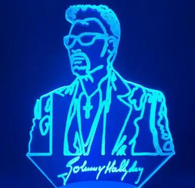 Design 1 Jonny Hallyday гитара украшение для дома яркая база Дистанционное Сенсорное изменение цвета спальня ночник праздничный подарок дропшиппинг - Испускаемый цвет: Design 1