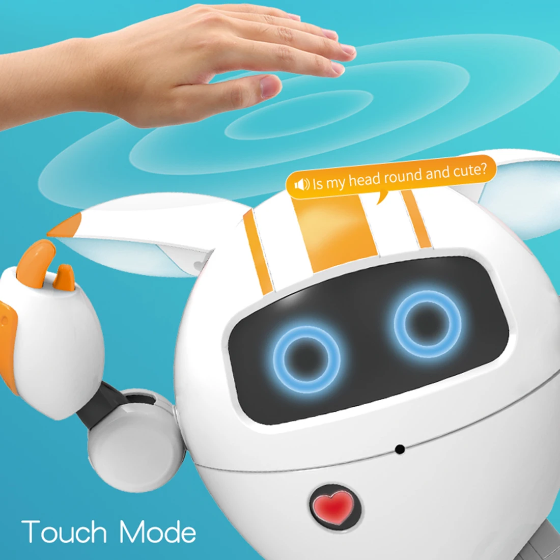 Rowsfire умный ходячий робот RC электронный танцующий Поющий Робот игрушка для детей-оранжевый/синий