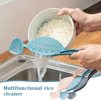

Washing Rice Filter Leak-Proof Baffle Kitchen Gadget Pot Side Drainer Strainer Drop Shipping