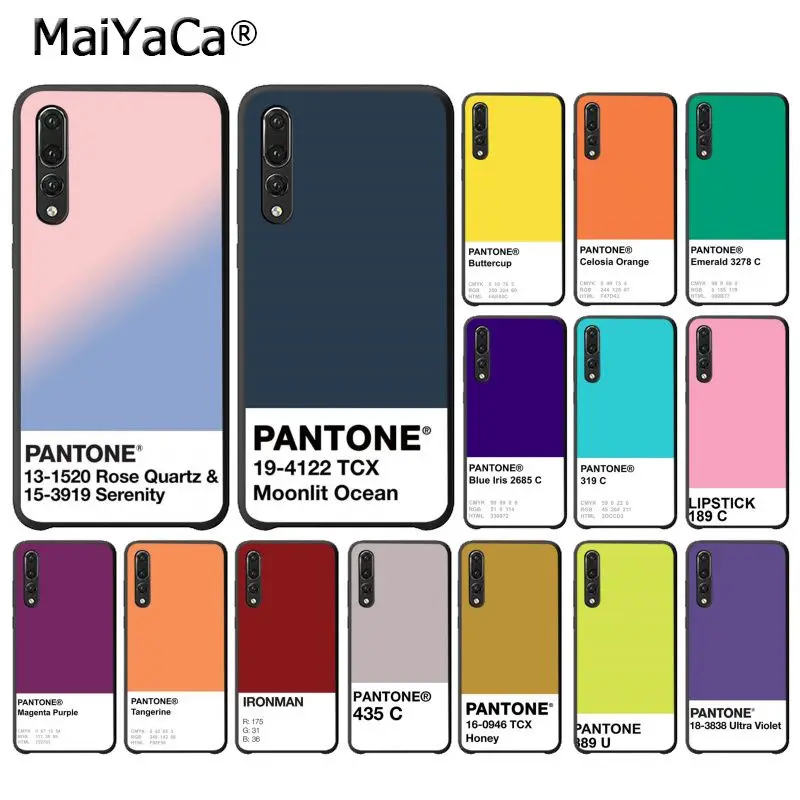 

MaiYaCa Caliente Pantone Pink Purple Black Phone Case for Huawei P10 P20 LIte Mate20 Mate10 Lite P20Pro Honor10 9Lite Honor8X