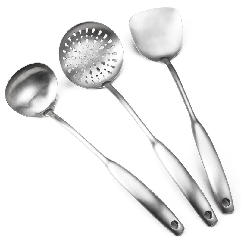 

Kitchen Ware Suit 304 Stainless Steel Cooker 7 Paper Set Full Set Of Scoop, Shovel, Pot And Leakage A Soup Spoon Shovel Pylons