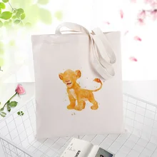 Холст лев Король вместительная сумка для покупок сумка ежедневного использования текст DIY Пользовательские печати Логотип эко многоразовая утилизация