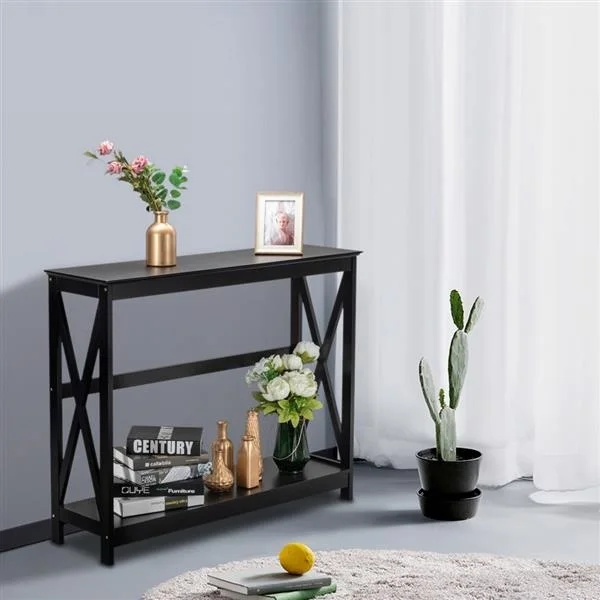 

Console Table Black Fashion Coffee Table North European Marble Porch Cabinet Wall Simple Modern Living Room Sofa Back Storage