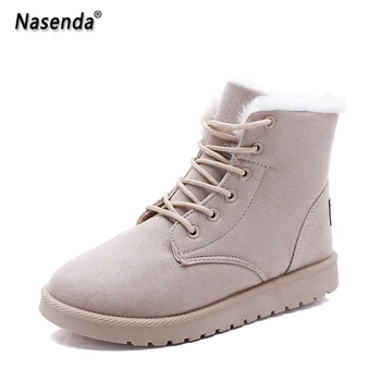 

Winter Fashion Women Boots Faux Suede Snow Boots Casual Women Shoes Warm Fur Women Booties Outdoor Walking Shoes for Women 37 39