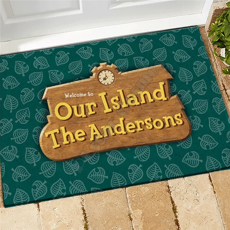 Personalized Electric Guitar Rock And Roll Doormat Non Slip Door Floor Mats Decor Porch Doormat
