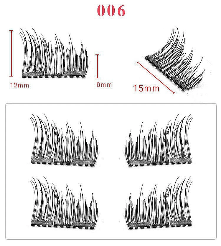3D Магнитный Магнит для ресниц ресницы 2 магнита многоразового использования и изображением героев мультфильмов накладные ресницы, без клея Искусственные ресницы, удлинение 4 шт./компл.(КТ - Цвет: CTMF-06