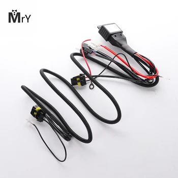 

2-Headlight H4 Headlamp Light Bulb Ceramic Socket Plugs Relay Wiring Harness Kit