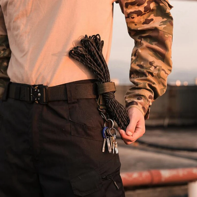 Multifunctional Gloves Storage Buckle Outdoor Tactical Climbing Rope Storage Hook Adjustable Rope Hanging Buckles Key Holder key chain clip
